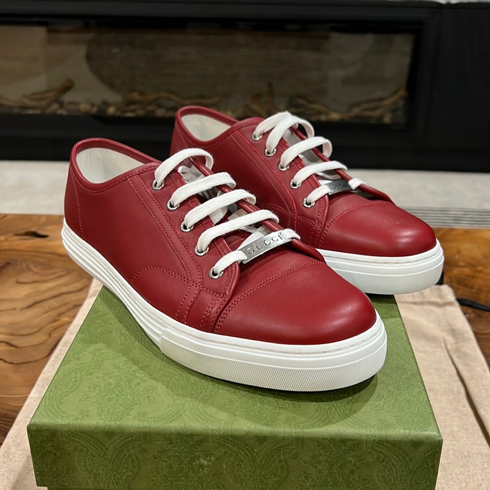 New Red Gucci Trainer Sneakers Size 9.5 03W